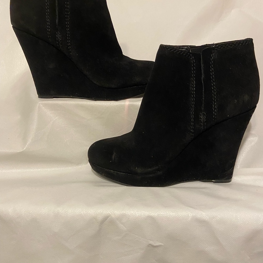 Black Wedge Ankle Boots